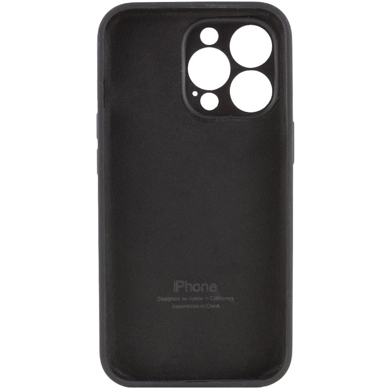 Silicone Case Full Camera Protective (AA) для iPhone 14 Pro Max (Black)-1